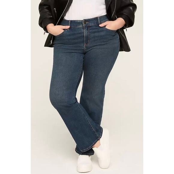 Lane Bryant flex magic waistband mid rise relaxed straight size 16 - Picture 1 of 5